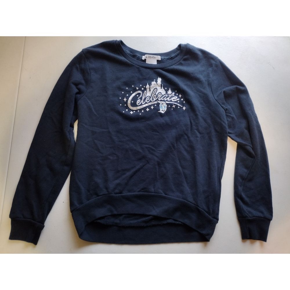 Disney Parks Celebrate Castle Sweatshirt Navy Blue Pullover‎ Size M